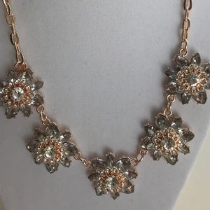 DIAMOND FLOWER GATSBY RHINESTONE NECKLACE